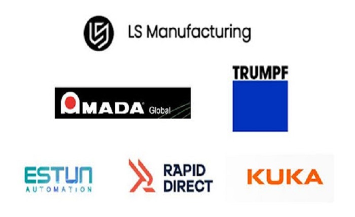 Infographic comparing a general sheet metal workshop with pain points like inconsistent tolerance to the advanced, smart factory of LS Manufacturing, highlighting expertise in Robotics Sheet Metal Fabrication, Precision Manufacturing Services, and digital Quality Control Systems.